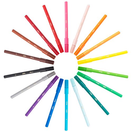 BIC Kids Visa rotuladores punta fina - colores Surtidos, Cubo de 84 unidades