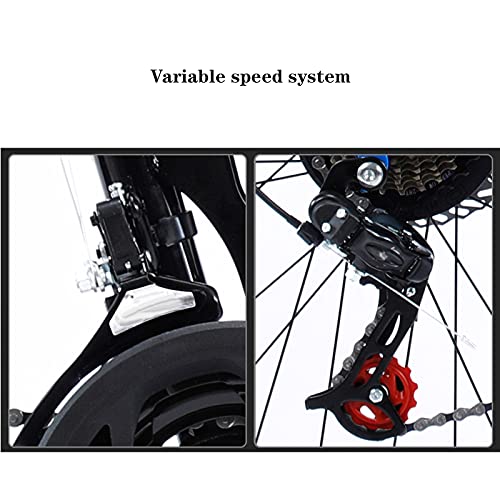 Bicicleta Plegable 24/27 Velocidad Bicicleta De Montaña 24 Pulgadas Ruedas De 3 Radios MTB Dual Suspensión Bicicleta Adulto Estudiante Al Aire Libre Deporte Ciclismo,Naranja,24 Speed