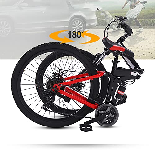 Bicicleta Plegable 24/27 Velocidad Bicicleta De Montaña 24 Pulgadas Ruedas De 3 Radios MTB Dual Suspensión Bicicleta Adulto Estudiante Al Aire Libre Deporte Ciclismo,Naranja,24 Speed
