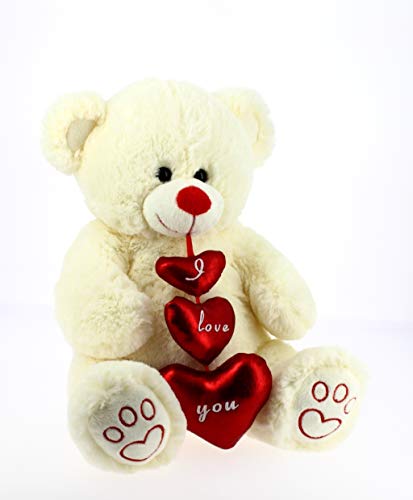 Bimar Peluche Oso Tres Corazones Boca, 60 cm