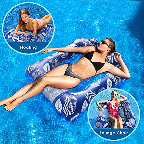 Bkpaweero Flotadores Piscina,Colchoneta Hinchable de la Piscina , Flotador de Malla Tumbona,Hinchables Juguete para Adultos Niños de Agua Fiesta Playa Lago Natación