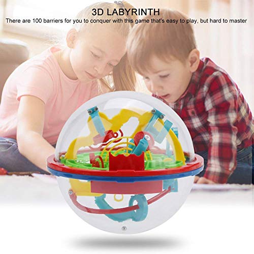 Bola de laberinto 3D juegos de caza redonda padres e hijos juego de acción dirección juguete educativo mágico inteligencia 100 barras laberinto esférico Maze Ball Puzzle rompecabezas de plástico