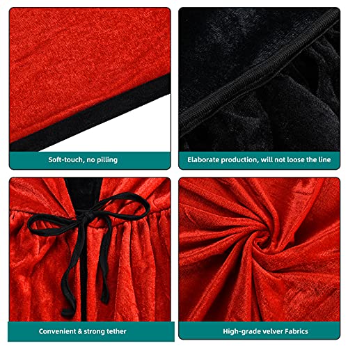 Bolinker Capa de terciopelo con capucha para Halloween, cosplay, unisex, color rojo, 170