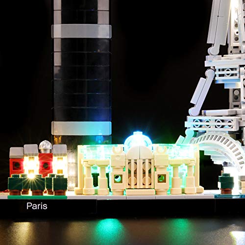 BRIKSMAX Kit de Iluminación Led para Lego Architecture París, Compatible con Ladrillos de Construcción Lego Modelo 21044, Juego de Legos no Incluido