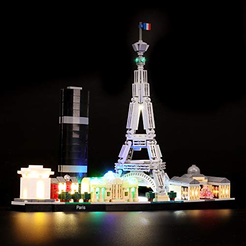 BRIKSMAX Kit de Iluminación Led para Lego Architecture París, Compatible con Ladrillos de Construcción Lego Modelo 21044, Juego de Legos no Incluido