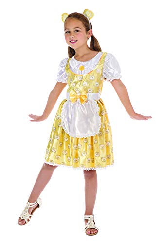 Bristol Novelty- Goldilocks Ricitos de Oro (L), Color amarillo, blanco, 8-10 años (CF168)