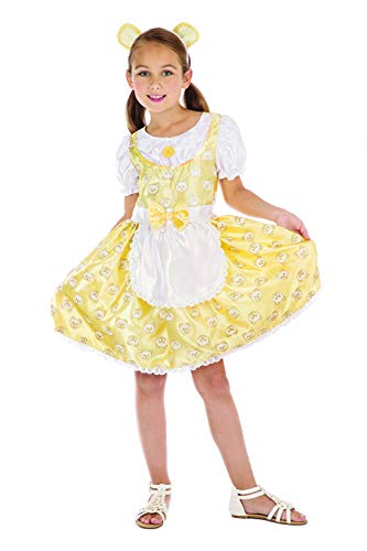 Bristol Novelty- Goldilocks Ricitos de Oro (L), Color amarillo, blanco, 8-10 años (CF168)