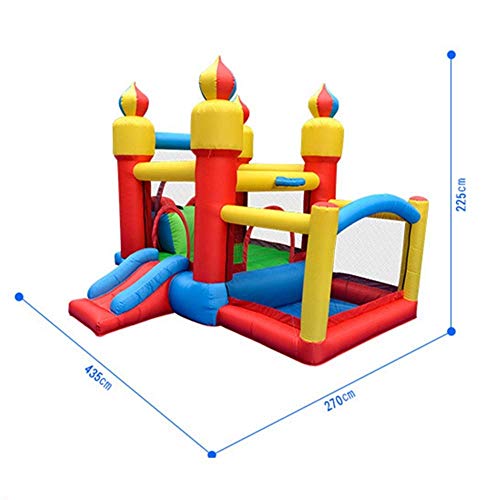 BSJZ Castillo Hinchable Inflable para niños, trampolín, Castillo Inflable, Cama de Aire, Parque, Juguete, Castillo Travieso, trampolín para el hogar, tobogán para in
