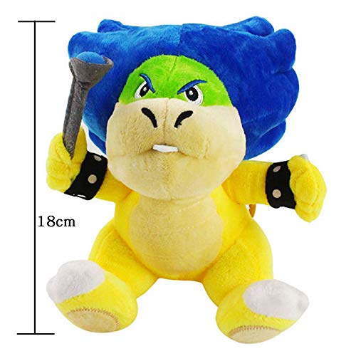 cgzlnl Super Maio Bros Peluches, Bowser Jr Koopa Bowser Dragon Plushie Doll Toys, Mari Brothers Soft Stuffed Dolls Regalos para Niños 5Pcs / Set