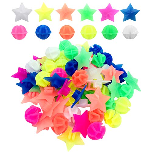 CKANDAY 210 Piezas de Abalorios de radios de Rueda de Bicicleta, Coloridos Abalorios de plástico para decoración de Bicicletas, Abalorios Redondos de decoración para niños, Colores y Formas Variados