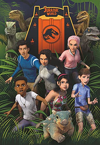 Clementoni Supercolor Jurassic World Camp Cretaceous, Series Netflix 104 Piezas-Made in Italy, niños 6 años, Puzzle Carton, Multicolor (27544)