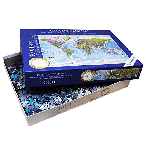 Close Up Rompecabezas/Puzzle Mapa del Mundo Premium - MAPS IN Minutes [2000 Piezas] (96,6cm x 68,8cm)