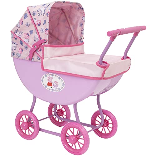 Cochecito de Peppa Pig's con tela de Peppa y unicornio, cochecito de paseo y juguetes para niños a partir de 2 años