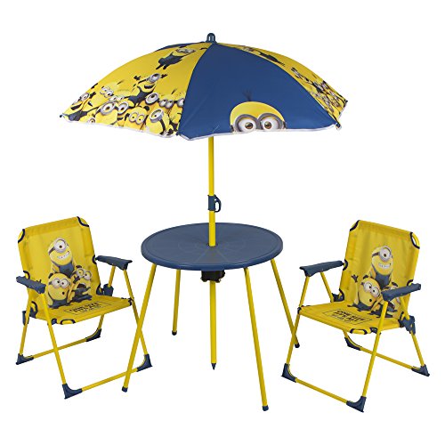 ColorBaby - Set de mesa, sillas y sombrilla, diseño minions (76576)