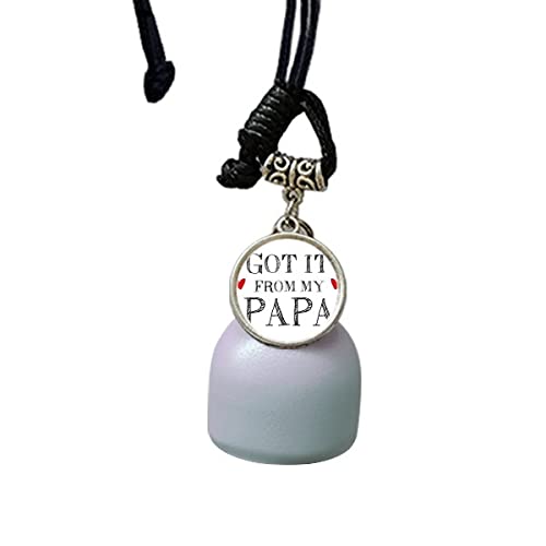 comp Colgante de coche con campanilla de viento para niños con texto "Got It From My Papa Children Padre Presente"