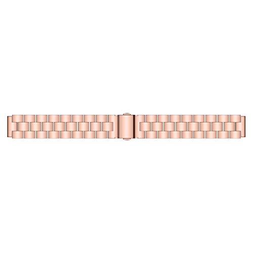 Compatibles con Mi Band 5 Correa, Miya System Ltd Reemplazo de Banda de Acero Inoxidable sólido Correa de Reloj Ajustable Pulsera para Xiaomi Mi Band 5 (Oro Rosa)