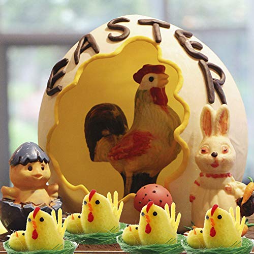Corlidea Paquete de 12 piezas de decoración de pollitos de Pascua juguete lindo pollito decoración del hogar caja de regalo mini de Pascua