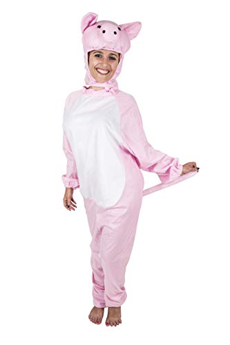 Costumizate! Disfraz de Cerdito para Adultos Especial para Fiestas de Disfraces y Carnaval Talla Unica