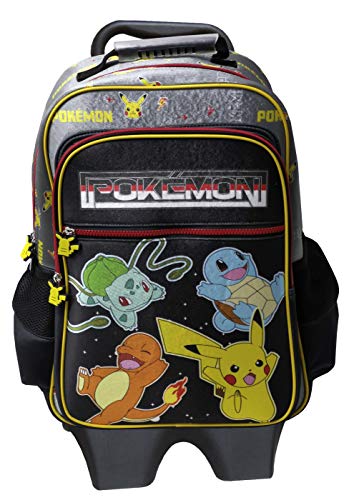 CYP MOCHILA CON TROLLEY EXTRAÍBLE POKÉMON, Negro