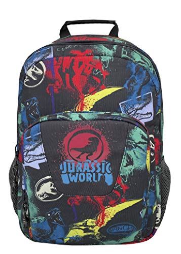 CYPBRANDS - MC62JW - Mochila 43 cm Adaptable a Trolley Jurassic World, Multicolor