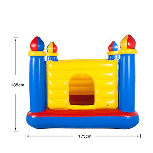 DBOATB Castillo de colchón de Aire Casa de Rebote Inflable para niños Castillo de Salto Tobogán con soplador y Pelotas Castillo Inflable para niños (Color: Castillo Hinchable, Tamaño: 175x175x135cm