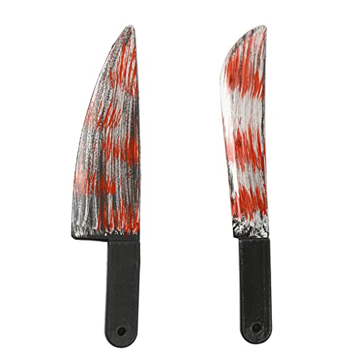 Decoración de Halloween, moreoustitoryRealista de la hoz con sangre, armas falsas, accesorios para disfraz de zombies, navaja con armas sangrientas, machete y hacha para fiestas