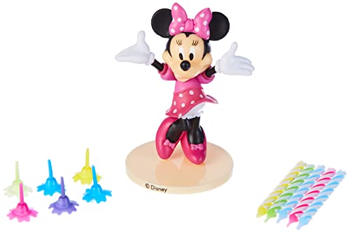 Dekora - Decoración para Tartas con la Figura de Minnie Mouse y Velas Cumpleaños, Rosa, 11 x 5 x 23 cm (303001)