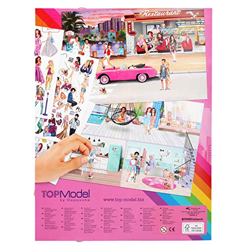 Depesche 10958 Stickerworld - Libro para colorear (25 x 33 x 0,5 cm)
