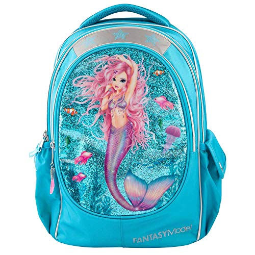 Depesche FANTASYModel 10982 Mermaid - Mochila escolar, aprox. 23 x 34 x 44 cm, color azul