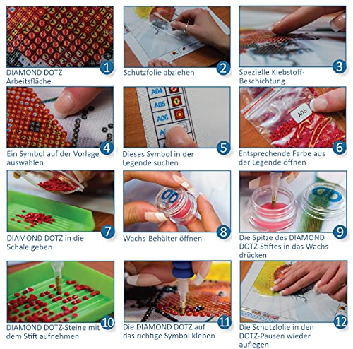 DIAMOND DOTZ CD238002810 – Original 5D Diamond Painting Set Orden des del Fénix, Harry Potter Creative, con 19.319 Diamantes Mosaiksteinen, 52 x 73 cm, DIY para adultos y niños a partir de 8 años