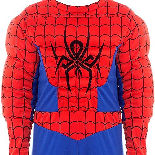 Disfraz Superhéroe Spider Niño (Talla Infantil Desde 3 a 12 años) [Talla 7-9 años]| Traje Cosplay Héroes para Fiestas Disfraces Carnaval Halloween Cumpleaños
