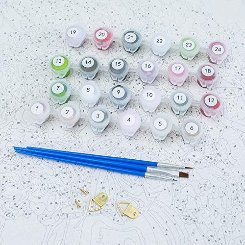 DIY pintura por números flores lienzo dibujo figura pintura al óleo pintado a mano decoración del hogar regalo A5 40x50cm