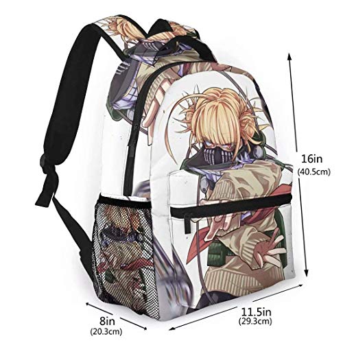 DJNGN My He-r-o ACA-Demi-a Backpack MHA Mochila de Viaje de Moda Unisex BNHA Izuku Journal Notebook Bag Anime School Bookbag Laptop Mochila Daypack para niños Adultos
