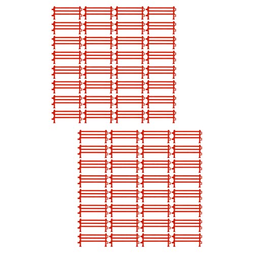 DOITOOL - 200 piezas de bloque de puerta de cercado panel de simulación valla juguete juego de rol barandilla niños juguete valla arena mesa