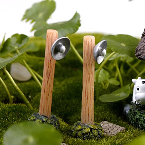 DOITOOL 4 Unids Lámpara de Calle en Miniatura Resina Mini Street Light Models Fallpost Pathway Lights For Dollhouse Bonsai Terrarium Fish Tank Decoration