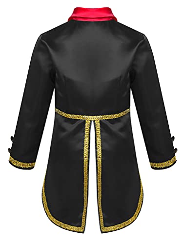dPois Disfraz Esmoquin para Bebé Niño Disfaz de Príncipe Chaqueta Manga Larga Traje de Fiesta Cosplay Halloween Carnaval Niño(12 Meses-6 Años) Negro 18-24 Meses