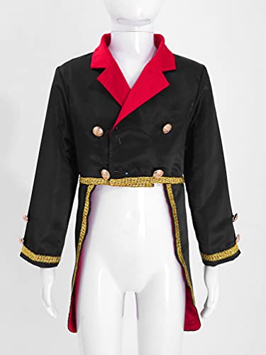 dPois Disfraz Esmoquin para Bebé Niño Disfaz de Príncipe Chaqueta Manga Larga Traje de Fiesta Cosplay Halloween Carnaval Niño(12 Meses-6 Años) Negro 18-24 Meses
