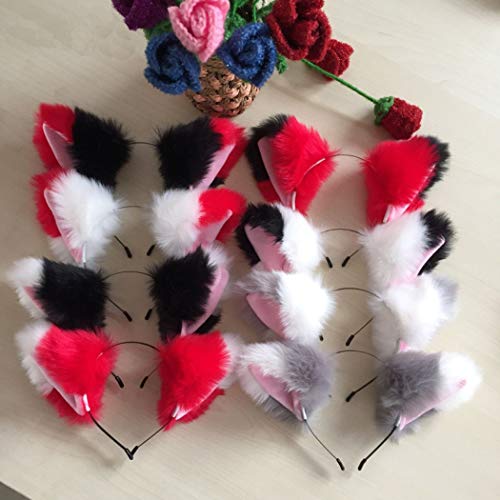 dressfan Diadema de Oreja de Gato Diadema para el Cabello Mujeres Niñas Cintas para el Cabello Lindo Accesorios para el Cabello para la Fiesta de Disfraces Disfraces Partes