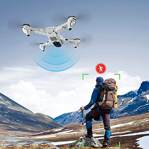 Drone RC plegable Posicionamiento GPS Cámara dual Flujo óptico 5.8G Avión de control remoto Niño adulto Profesional Fotografía aérea de alta definición Avión de juguete eléctrico Regalo de cumpleaños