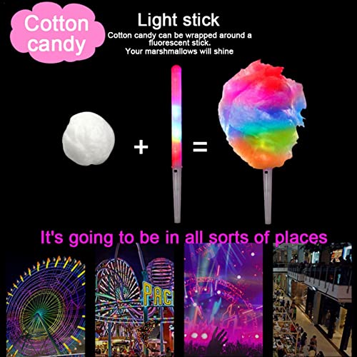 DuYong Light up Foam Stick, Roscado Glow Stick, 8 segmentos Lightning Beam Splitter, Creative Childrens Toy Cotton Candy Flash Stick