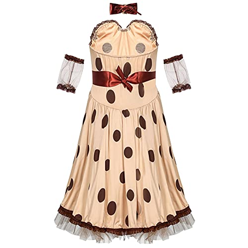 DXDUI Disfraces De Cosplay para Mujer Disfraz De Animal De Fantasía De Halloween Dama Adulta con Lazo Escenario Carnaval Superhéroe Chica Cosplay Disfraz Uniforme,M