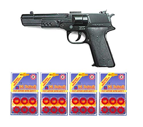 Dyal Pistola Metalica Juguete Agente Especial con 384 fulminantes en Aros de 8 tiros. 334/4-62517