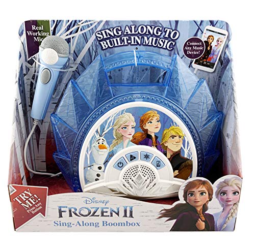 ekids Disney Frozen 2 - Máquina de karaoke con micrófono para niños FR-115V2