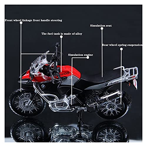 El Maquetas Coche Motocross Fantastico Simulación 1:12 mini motocicleta cross-country aleación para BMW waterfowl R1200GS modelo colección adultos decoración coche juguete regalo Regalos Juegos Mas Ve
