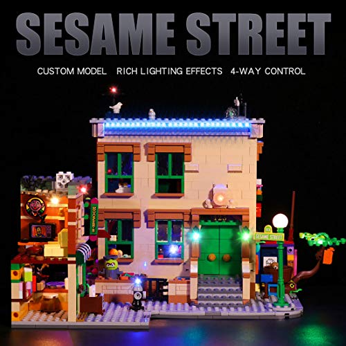 Elroy369Lion RC USB Power - Juego de luces LED para Lego Sesame Street 21324 (sólo LED, no incluye el kit Lego)
