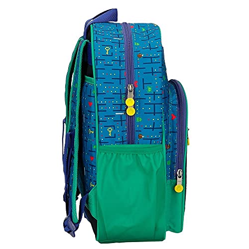 Enso Gamer Mochila Escolar Adaptable a Carro Azul 30x38x12 cms Poliéster 13,68L