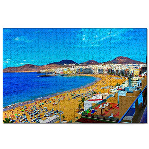 España Roque Nublo Las Palmas Gran Canaria Rompecabezas para Adultos, 500 Piezas de Madera, Regalo de Viaje, Recuerdo, 20.4 x 15 Pulgadas
