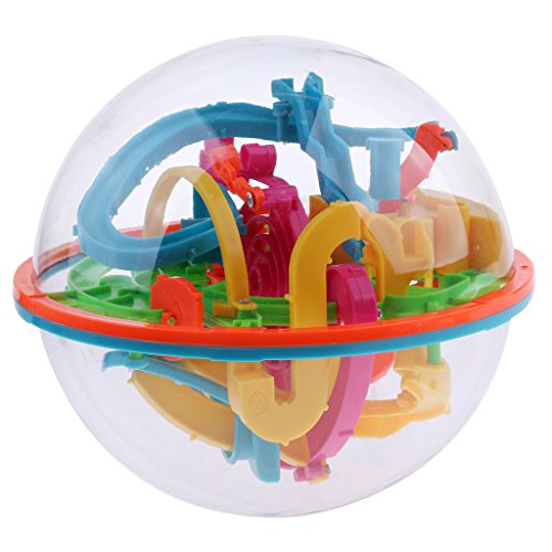 F Fityle 138 Barreras 3D Laberinto Esférico Bola Equilibrio Juego Rompecabezas Juguete Niño Regalo para Niños Pequeños