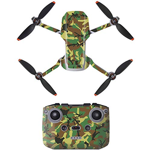 Face lift para dron DJI MAVIC MINI 2, diseño de camu verde, conjunto completo de pegatinas para drones y controladores, adhesivo especial 3M, kit de pegatina de camuflaje, decoración para Mini 2