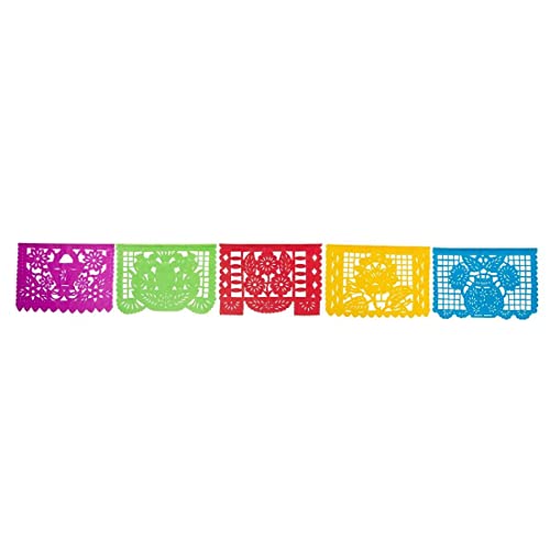 FANMEX - Fantastik - Auténtico Papel picado Mexicano - Modelo clásico 5 Metros - Decoración Fiesta Mexicana (Papel)